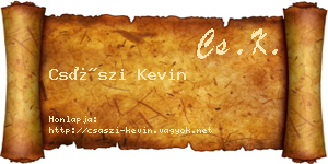 Császi Kevin névjegykártya